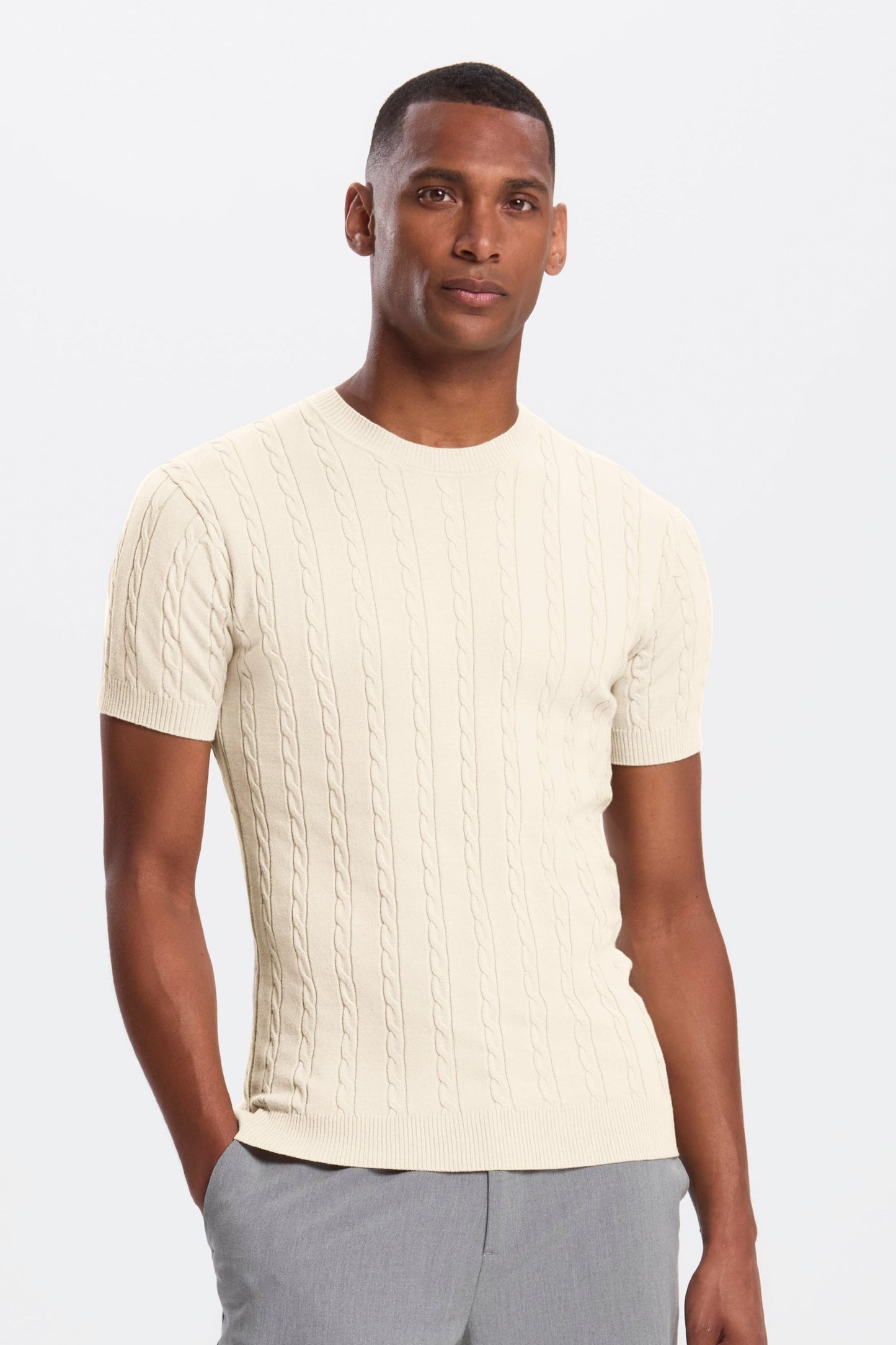 THE CABLE SHORT SLEEVE T-SHIRT